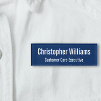 Personalised Professional Plain Blue Magnetic ID