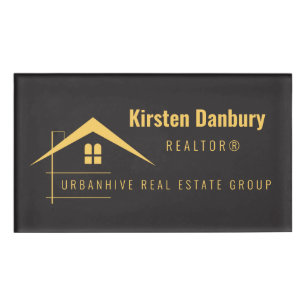 Personalised Professional Real Estate Business Name Tag