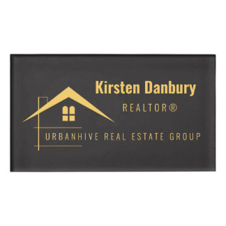 Personalised Professional Real Estate Business Name Tag