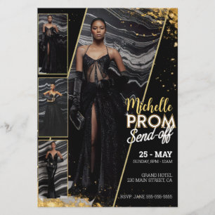 Personalised PROM SEND-OFF Photo Glamourous Fashio Flyer