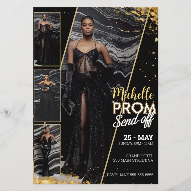 Personalised PROM SEND-OFF Photo Glamourous Fashio Flyer (Front)