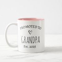 Personalised Promoted to Grandpa Mug