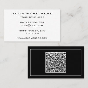 Personalised Promotiomal QR Code Business Cards