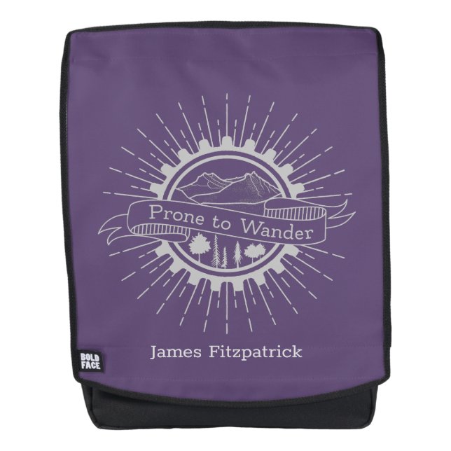 Personalised Prone to Wander Traveller Backpack (Front)