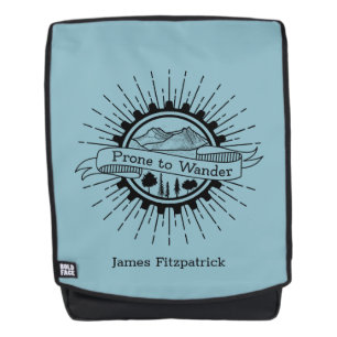 Personalised Prone to Wander Traveller Backpack