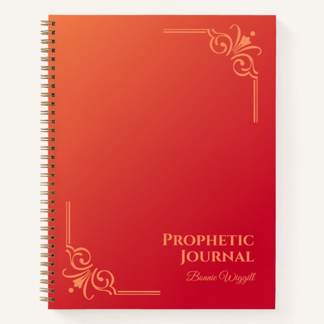 Personalised Prophetic Journal Spiral Notebook (Front)
