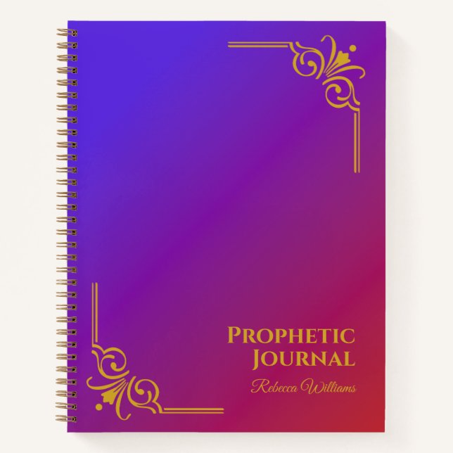 Personalised Prophetic Journal Spiral Notebook (Front)