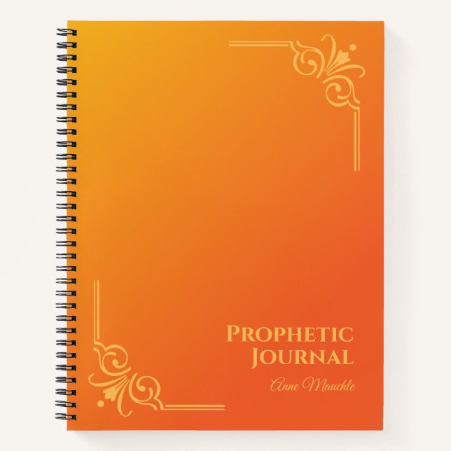 Personalised Prophetic Journal Spiral Notebook (Front)