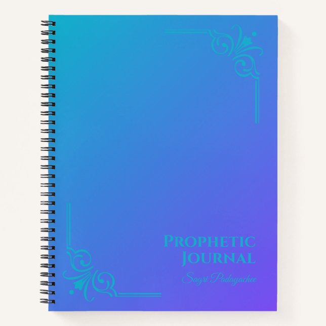 Personalised Prophetic Journal Spiral Notebook (Front)