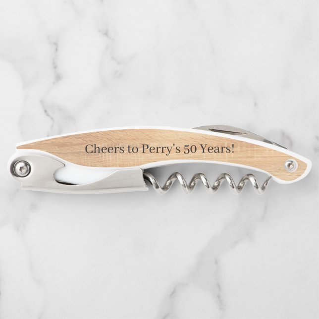 Personalised Proposal Bachelor Party Weddings Gift Corkscrew (Front)
