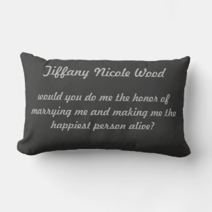 Personalised proposal pillow