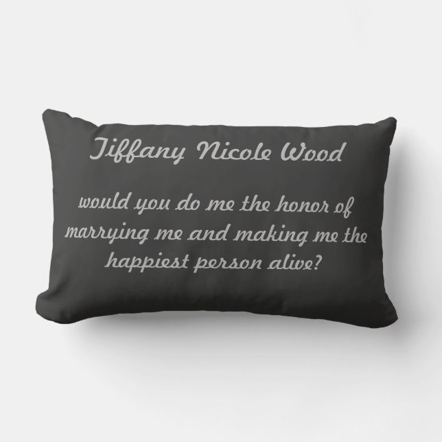 Personalised proposal pillow (Front)