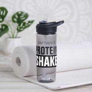 Personalised protein shake water bottle gift