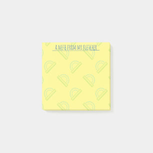 Personalised Protractor Math Pattern Post-it Notes