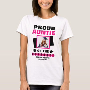 Personalised Proud Auntie Of The Graduate Photo T-Shirt
