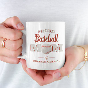 Personalised Proud Baseball Mum Coffee Mug