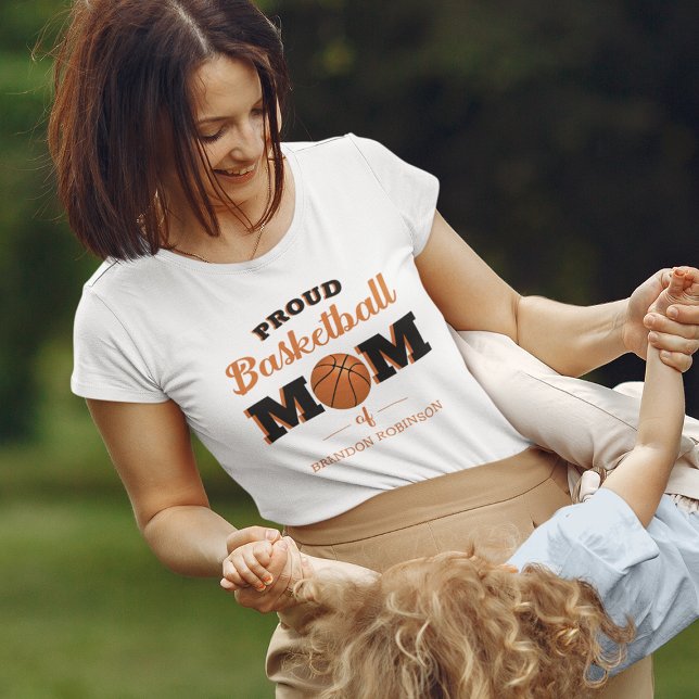 Personalised Proud Basketball Mum T-Shirt (Creator Uploaded)