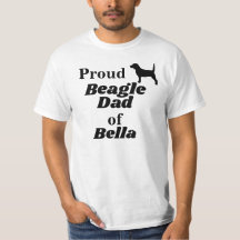 Personalised Proud Beagle Dad T Shirt