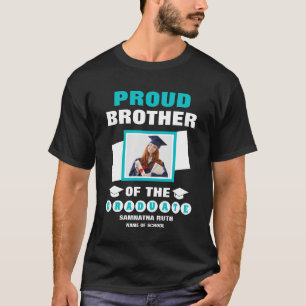 Personalised Proud Brother Of The Graduate Photo T-Shirt