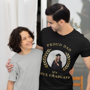 Personalised Proud Dad of a Grad Photo Graduation T-Shirt