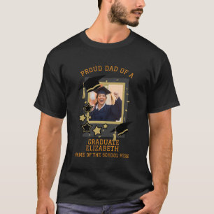 Personalised Proud Dad of a Graduate Photo  T-Shirt