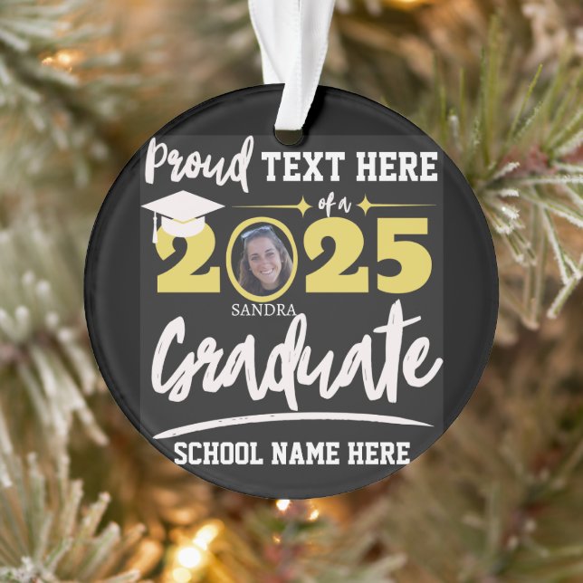 Personalised Proud Family Graduation Class of 2025 Ornament (Tree)
