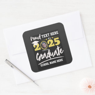 Personalised Proud Family Graduation Class of 2025 Square Sticker