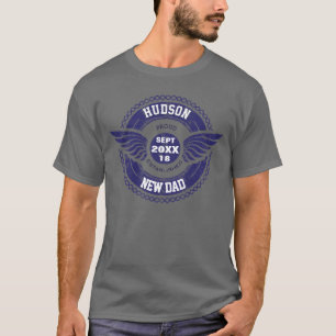 Personalised Proud New Dad Established T-Shirt
