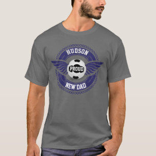 Personalised Proud New Dad Soccer Theme T-Shirt