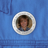 Personalised Proud Parent Photo Button