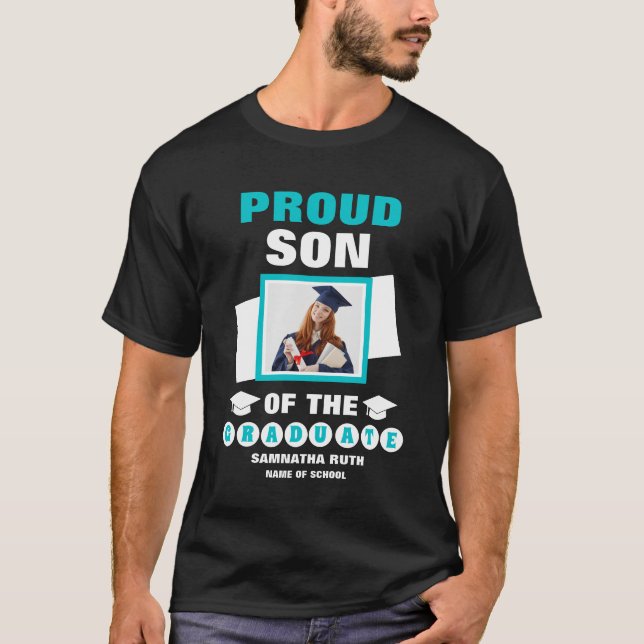 Personalised Proud Son Of The Graduate Photo T-Shirt (Front)