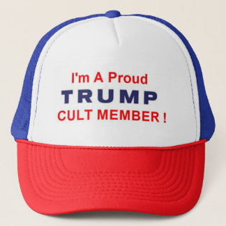 Personalised Proud Trump Cult Member Trucker Hat