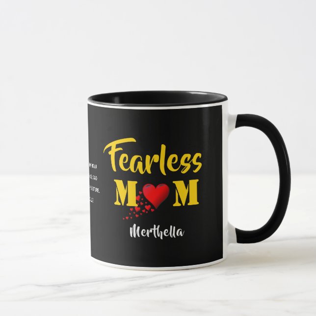 Personalised Proverbs 31 FEARLESS MOM Mug (Right)