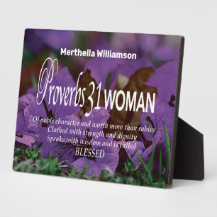 Personalised PROVERBS 31 WOMAN Inspirational Plaque
