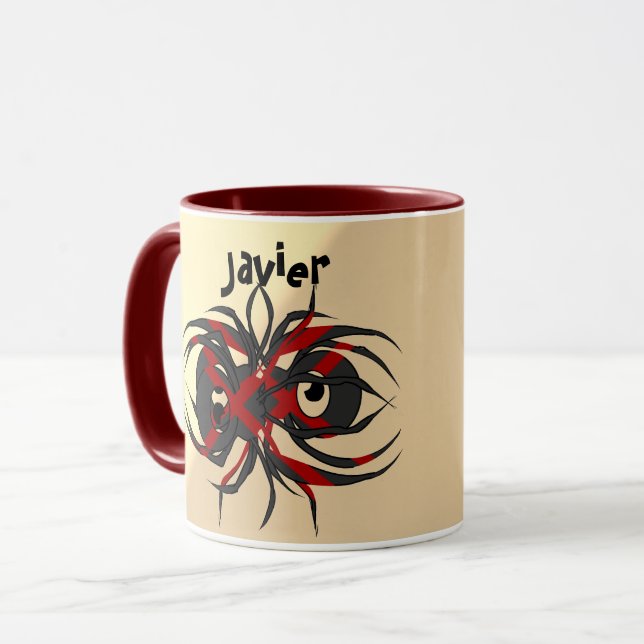 Personalised Psychedelic Arachnid of Despair  Mug (Front Left)