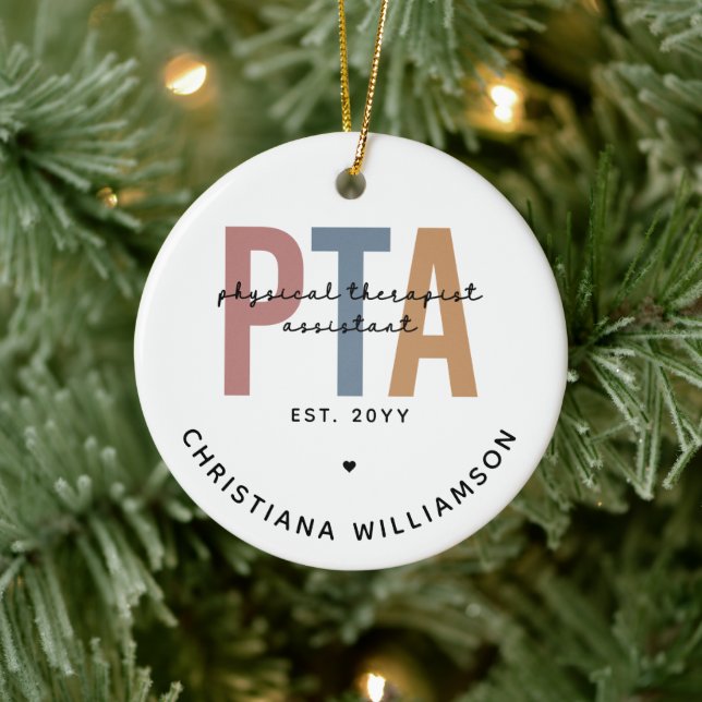 Personalised PTA Physical Therapist Assistant Ceramic Tree Decoration (Tree)