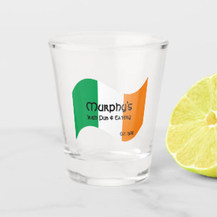 Personalised Pub & Eatery Irish Flag Shot Glass