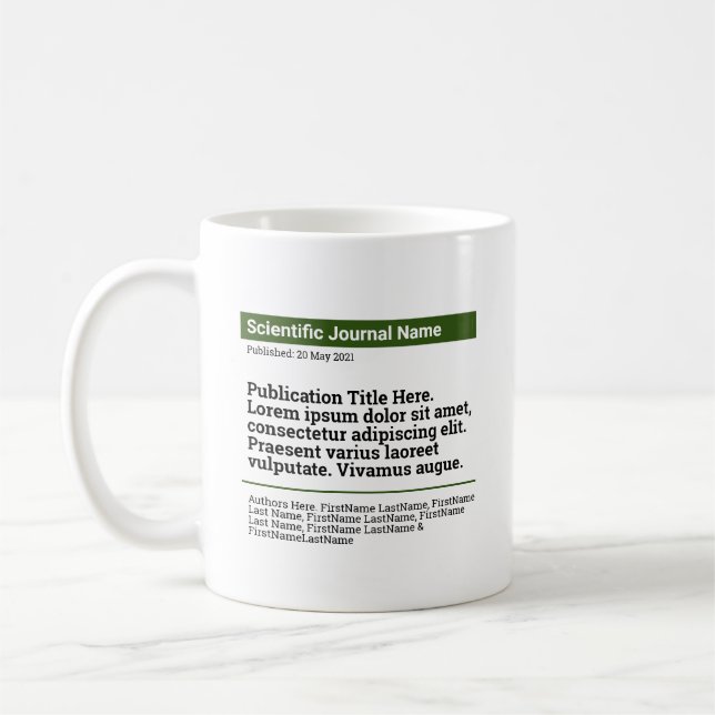Personalised Publication Classic Mug - Green (Left)