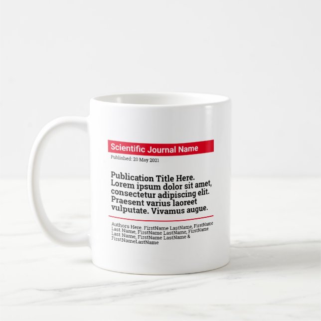 Personalised Publication Classic Mug - Red (Left)