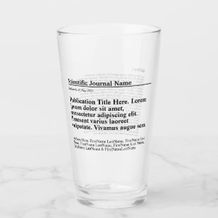 Personalised Publication Drinking Glass