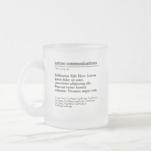 Personalised Publication Frosted Glass Mug