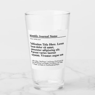 Personalised Publication Glass - White Background