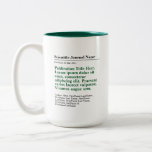 Personalised Publication Two-Tone 15oz Mug - Green<br><div class="desc">A personalised gift to celebrate your published paper! The perfect gift for co-authors,  colleagues,  and academics who published a scientific paper. Customise with the scientific journal,  publication title,  authors and abstract.</div>