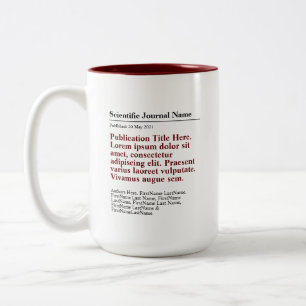Personalised Publication Two-Tone 15oz Mug - Red