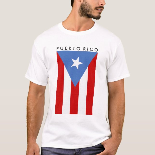 Personalised Puerto Rican Flag T-Shirt (Front)