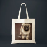Personalised Pug Dog Photo and Your Pug Dog Name Tote Bag<br><div class="desc">Personalised Pug Dog Photo and your pug Dog Name design - this design features an uploaded photo of your Pug, your dog's name or add your own text - We love "dog's name", dog's birthday or day of passing. Just click on "customise" to add your personalised text, change the font...</div>