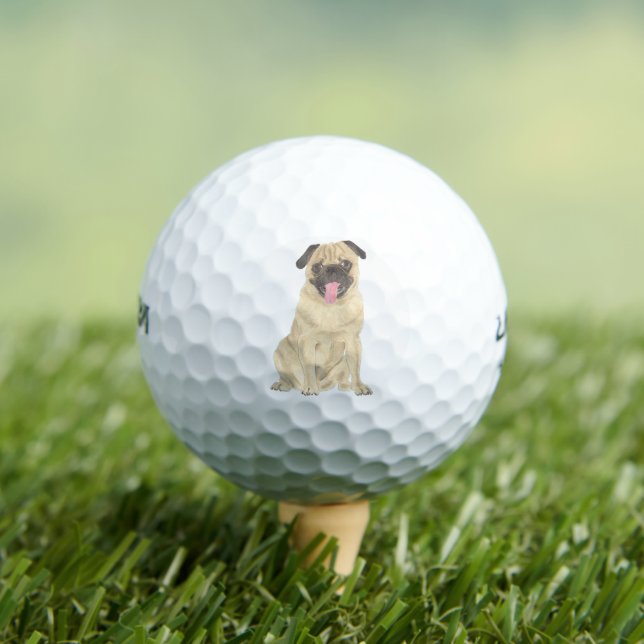 Personalised Pug Golf Balls (Insitu Tee)