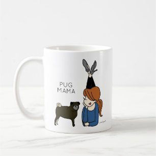 Personalised Pug Mama Coffee Mug