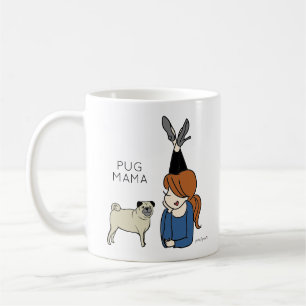Personalised Pug Mama Coffee Mug
