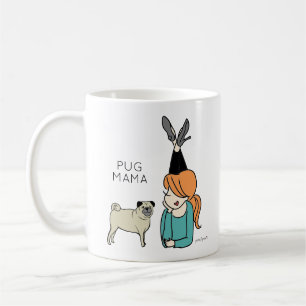 Personalised Pug Mama Coffee Mug